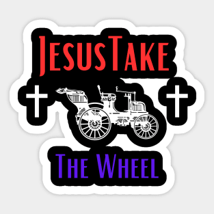 Jesus Take The Wheel Sticker